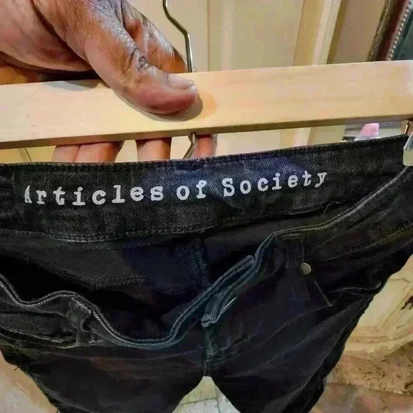 5. Black distressed raw hem jeans by Articles of society  size 24 - Picture 8 of 8